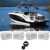 Rockville HP4S Bundle: (4) 4" 360W Outdoor/Indoor Home Theater Speakers with Swivel Bracket, RGHR2 Marine Gauge Hole Receiver with Bluetooth, USB, Radio, Wired Remote, Weather Resistant, 5-Item view 1