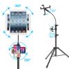 LIUGAST Tripod Stand for Ipad,Gooseneck 65-inch Floor Stand for Tablet,Floor Stand for iPad Tripod with 360 Rotating Mount for Mini, Air, Pro and All 4.7-11.9 Inch Tablet and Phone view 4
