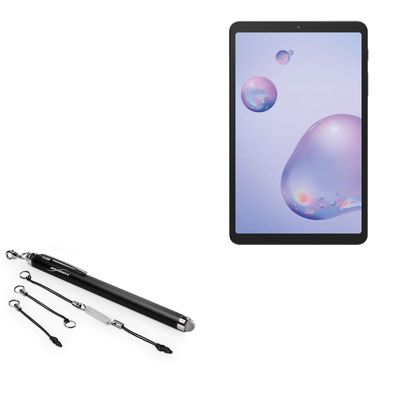 BoxWave Stylus Pen Compatible with Samsung Galaxy Tab A 8.4 (2020) - EverTouch Capacitive Stylus, Fiber Tip Capacitive Stylus Pen - Jet Black