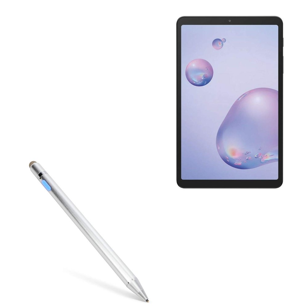 BoxWave Stylus Pen Compatible with Samsung Galaxy Tab A 8.4 (2020) - AccuPoint Active Stylus, Electronic Stylus with Ultra Fine Tip - Metallic Silver