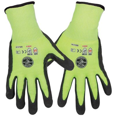 Klein Tools 60198 Work Gloves, Cut-Resistant Gloves ANSI Rated A4, Touchscreen, X-Large, 2-Pair