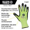Klein Tools 60198 Work Gloves, Cut-Resistant Gloves ANSI Rated A4, Touchscreen, X-Large, 2-Pair view 2