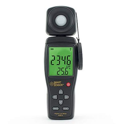 MeterTo AS813 Lux Meter, 1~200.000lux, lux/FC