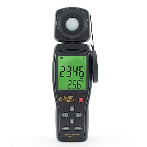 MeterTo AS813 Lux Meter, 1~200.000lux, lux/FC