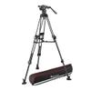 Manfrotto Nitrotech 608 Fluid Video Head with Carbon 645 Fast Twin Video Tripod, Professional Kit with Tripod Head and Camera Stand, for DSLR, Digital Camera, Camcorder, Videographer, Payload 14kg view 1