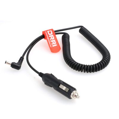 DRRI DC 5.5x2.1mm Car Charger 12V Cigarette Lighter Power Adapter Cord for DVD Playe, Car DVR, RV Solar Panel, Travel triler (Elbow DC)