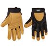 Klein Tools 60188 Work Gloves, Professional Grade Leather Gloves with Knuckle and Finger Protection, Thumb Reinforcement, Mesh Back, Large view 4