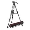 Manfrotto Nitrotech 608 Fluid Video Head with Aluminium 645 Fast Twin Video Tripod, Professional Kit with Tripod Head and Camera Stand, for DSLR, Digital Camera, Camcorder, Videographer, Payload 14kg view 1