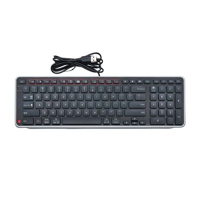 Contour Balance Keyboard - Compact Ergonomic Keyboard for Wrist Pain Relief with Adjustable Tilt to Support, Compatible with RollerMouse & SliderMouse, Plug & Play for PC & Mac - Wired - Sliver