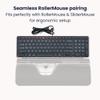 Contour Balance Keyboard - Compact Ergonomic Keyboard for Wrist Pain Relief with Adjustable Tilt to Support, Compatible with RollerMouse & SliderMouse, Plug & Play for PC & Mac - Wired - Sliver view 2