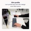 Contour Balance Keyboard - Compact Ergonomic Keyboard for Wrist Pain Relief with Adjustable Tilt to Support, Compatible with RollerMouse & SliderMouse, Plug & Play for PC & Mac - Wired - Sliver view 4