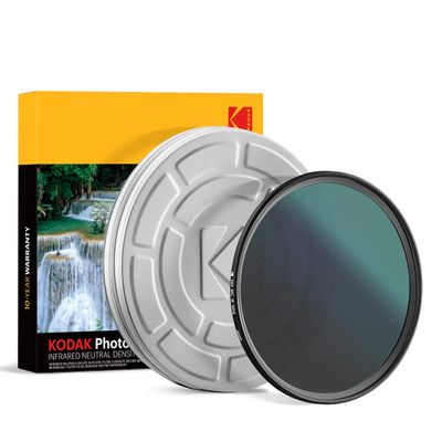 KODAK IR Neutral Density Filter ND16 Filter Stops Overexposure Reduces Depth of Field Captures Motion Reduces Infrared for Color Accuracy, Slim, Nano Multi-Coated 16-Layer Glass w/Mini Guide | 49mm