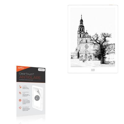 BoxWave Screen Protector Compatible with Xiaomi Ink Case Smart Electronic Paper - ClearTouch Anti-Glare (2-Pack), Anti-Fingerprint Matte Film Skin