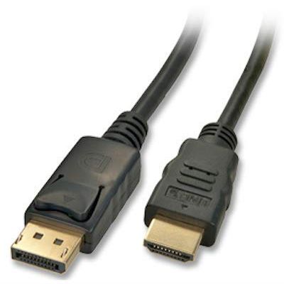 3 Foot DisplayPort to HDMI Male to Male HD, 1080P Black Display Cable by Custom Cable Connection