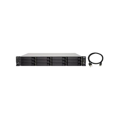 QNAP TL-R1200C-RP 12 Bay Rackmount JBOD Storage Enclosure with USB 3.2 Gen 2 Type-C Connectivity, Redundant PSU