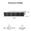 QNAP TL-R1200C-RP 12 Bay Rackmount JBOD Storage Enclosure with USB 3.2 Gen 2 Type-C Connectivity, Redundant PSU view 3