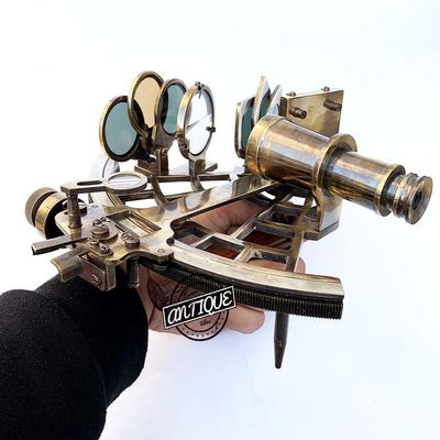 AV Navigation Instrument Sextant Maritime Astrolabe Antique Vintage Table Top Dcor Present Gift for Sailor