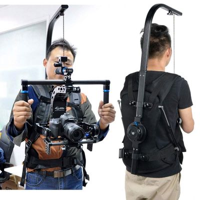 Camera Camcorder Support Vest,with Arm Camera Stabilizer, Clip Retractable, 3-18KG Heavy Duty Shock Absorb, with Waist and Chest Belts, for Sport Events, Documentaries, News, Move