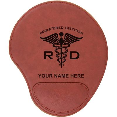 LaserGram Mouse Pad, RD Registered Dietitian, Personalized Engraving Included (Dark Brown)