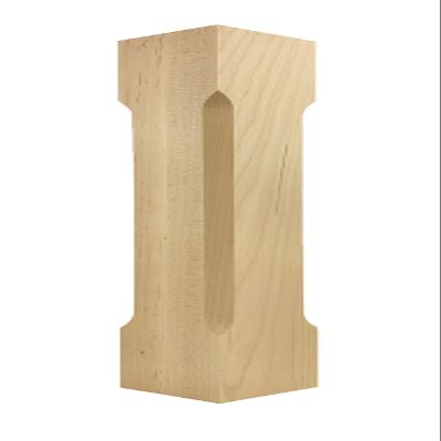 Highland Manor Wood Products Modern Square Celoron Dining Table Leg 29" Tall x 3 1/2" Wide (Hard Maple) (1 Leg)