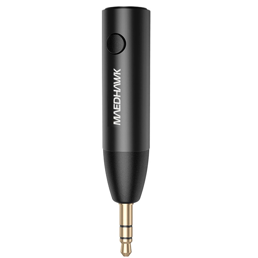 Maedhawk 3.5mm Bluetooth Aux Adapter for Car, [Noise Cancelling] Bluetooth 5.4 Receiver with Built-in Mic for Hands-Free Calls, Home Audio Stereo Headphone Speaker Music Streaming