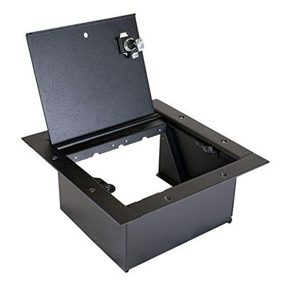 Ace Backstage Co. 122L1BK-FF Full Pocket with Flush Flange/Locking Lid with Butterfly Lock, Black