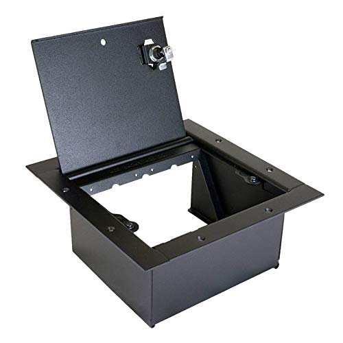 Ace Backstage Co. 122L1BK-FF Full Pocket with Flush Flange/Locking Lid with Butterfly Lock, Black