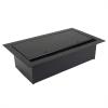 Ace Backstage Co. 124M1BK-FF Double Wide Pocket with Flush Flange/Standard Modified Lid 1 Inch, Black view 1