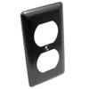 Ace Backstage Co. DB Narrow Black Steel Duplex Cover Plate view 1