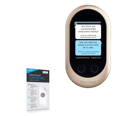 BoxWave Screen Protector Compatible with Pocketalk Classic - ClearTouch Crystal (2-Pack), HD Film Skin - Shields from Scratches