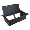 Ace Backstage Co. 124L1BK-FF Double Wide Pocketwith Flush Flange/Locking Lid with Butterfly Lock view 1