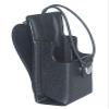 Leather Carry Case for Motorola NTN4693C Two Way Radio - with Fixed Belt Loop (Full Display) view 3