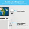 TotalMount Headphone Hanger  Includes Removable Adhesive Strips for Easy, Damage-Free Wall, Desk, or PC Mounting (Premium White Headphone Hook  One Pack) view 4