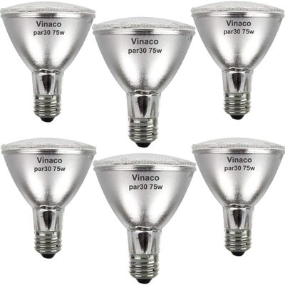 Vinaco PAR30 Long Neck Halogen Bulb 75W 120V E26 Base 3000K Warm White