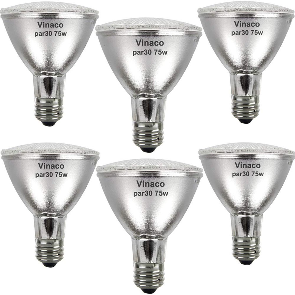 Vinaco PAR30 Long Neck Halogen Bulb 75W 120V E26 Base 3000K Warm White