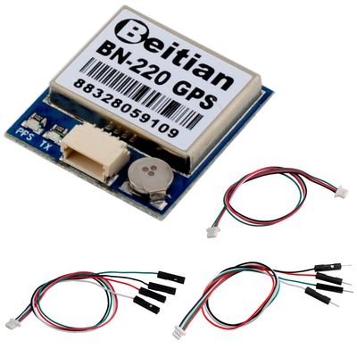 DIYmalls BN-220 GPS Module TTL Dual GPS Glonass w/Flash NMEA-0183 9600bps 1Hz for Arduino RC FPV Drone Flight Control