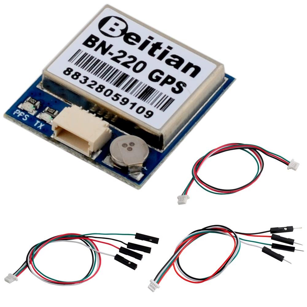 DIYmalls BN-220 GPS Module TTL Dual GPS Glonass w/Flash NMEA-0183 9600bps 1Hz for Arduino RC FPV Drone Flight Control