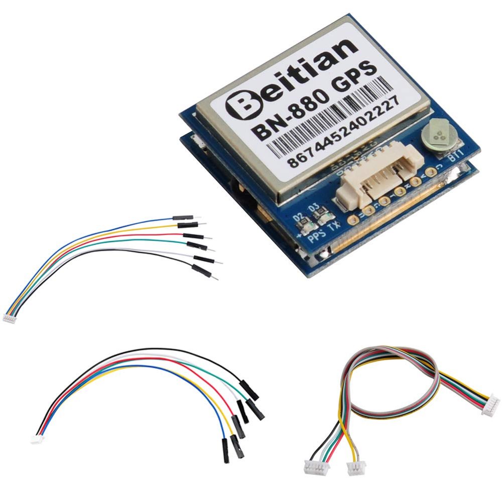 DIYmalls BN-880 GPS Receiver Module with Flash Compass Support GPS Glonass Beidou NMEA-0183 9600bps 1Hz for Arduino