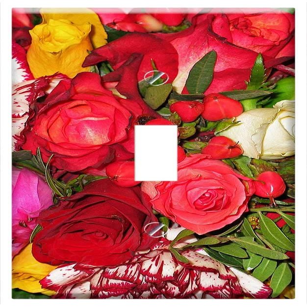 Switch Plate Single Toggle - Bouquet Of Flowers Florist Bouquet Of Roses Bouquet 4