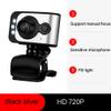 ARCH Driverless USB External Webcam Web Camera with Microphone Computer Desktop Laptop HD for Video Net Class Teaching,Home Class Special Video Live Broadcast Equipment (Color : Black Silver -720P) view 2