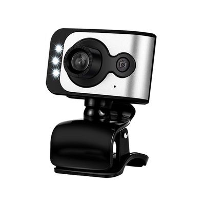 ARCH Driverless USB External Webcam Web Camera with Microphone Computer Desktop Laptop HD for Video Net Class Teaching,Home Class Special Video Live Broadcast Equipment (Color : Black Silver -480P)