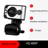 ARCH Driverless USB External Webcam Web Camera with Microphone Computer Desktop Laptop HD for Video Net Class Teaching,Home Class Special Video Live Broadcast Equipment (Color : Black Silver -480P) view 2