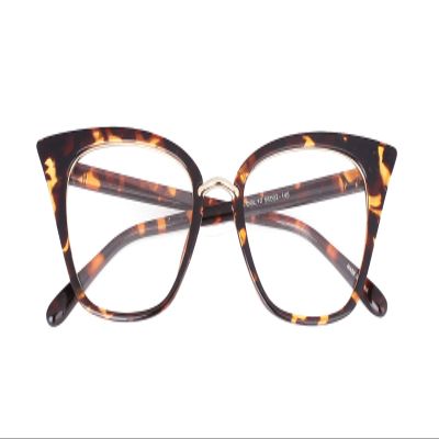 BEISON Blue Light Blocking Glasses, Women Cat Eye Computer Glasses Anti Glare Anti Eyestrain Blue Light Blocker Eyewear (Leopard, Non-prescription Clear Lens)