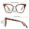 BEISON Blue Light Blocking Glasses, Women Cat Eye Computer Glasses Anti Glare Anti Eyestrain Blue Light Blocker Eyewear (Leopard, Non-prescription Clear Lens) view 3