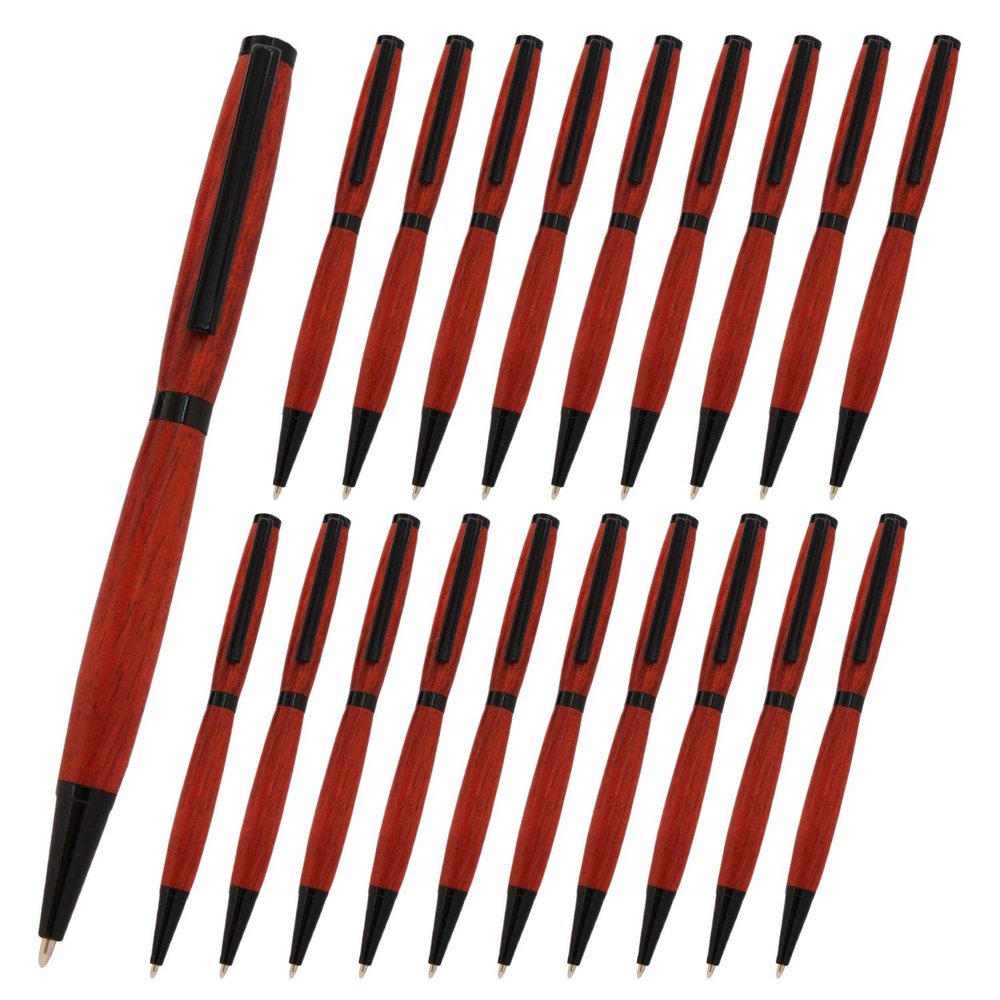 Legacy Woodturning, Slimline Pen Kit - Black Chrome, 20 Pack