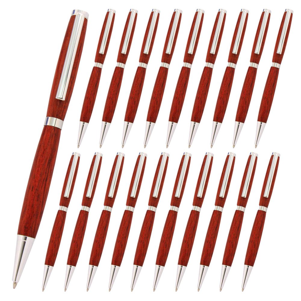 Legacy Woodturning, Slimline Pen Kit - Silver, 20 Pack