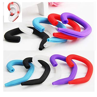 5 Pairs Removable Soft Silicone Sports Earhook Wire Cable Hanger Random Color