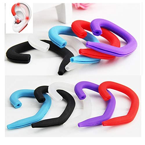 5 Pairs Removable Soft Silicone Sports Earhook Wire Cable Hanger Random Color