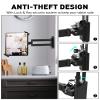AboveTEK Tablet Wall Mount - 360 Rotation Tablet Holder Stand with Extension Arm, Anti-Theft Kitchen Mount Fits 7"-11" Tablets Including iPad Pro/Air/Mini, Galaxy Tab - Security Lock & Key - (Black) view 3