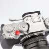 Haoge THB-XT4S Metal Hot Shoe Thumb Up Rest Hand Grip for Fujifilm Fuji X-T1 X-T2 X-T3 X-T4 XT1 XT2 XT3 XT4 Camera Silver view 3